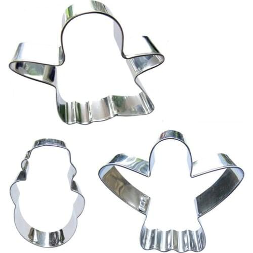 Angel, Snowman shaped 3 piece biscuit cutting molds, baking tools, cake decorating soft candy tools