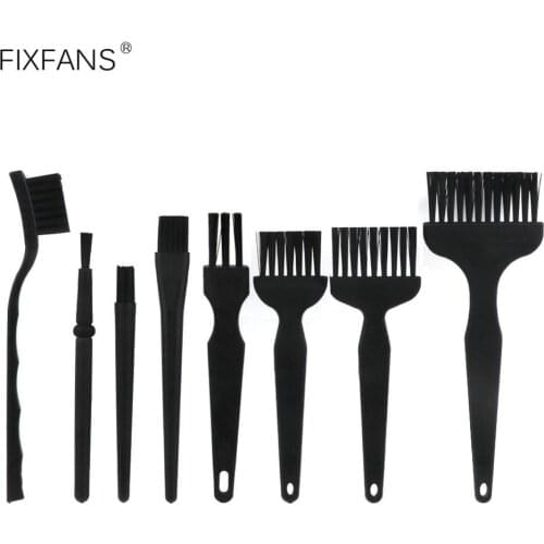 FIXFANS 8Pcs Anti Static Nylon Brushes Cleaning Brush Set for Mobile Phone Computer Keyboard Brush Cleaner PCB Repair Tools Kit