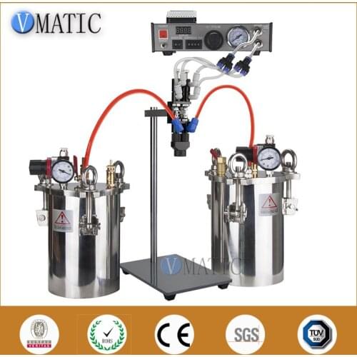 Automatic Glue Dispenser A B Mixed Doming Liquid Distribution Stainless Steel Pressure Tank 1L With Valve For Epoxy Resin