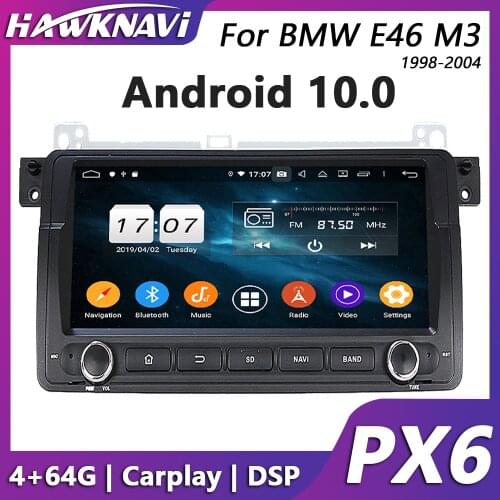 Hawknavi 8.8" Android 10.0 Car Multimedia Player For BMW E46 M3 Headunit Carplay with GPS Radio Audio Navigation PX6 DSP