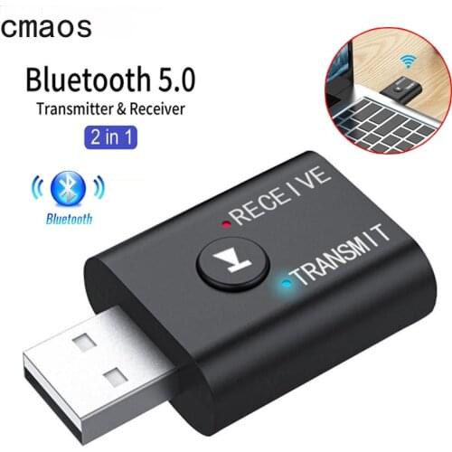 2 In1 USB Wireless Bluetooth Adapter 5.0 Transmiter Bluetooth for Computer TV Laptop Speaker Headset Adapter Bluetooth Receiver