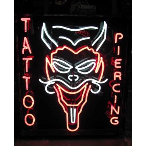 Decorative Light Tattoo Lighted Signs Piercing Street Neon Bulbs Light Chinese Supplier Signboard Lamps In The Room Handmade