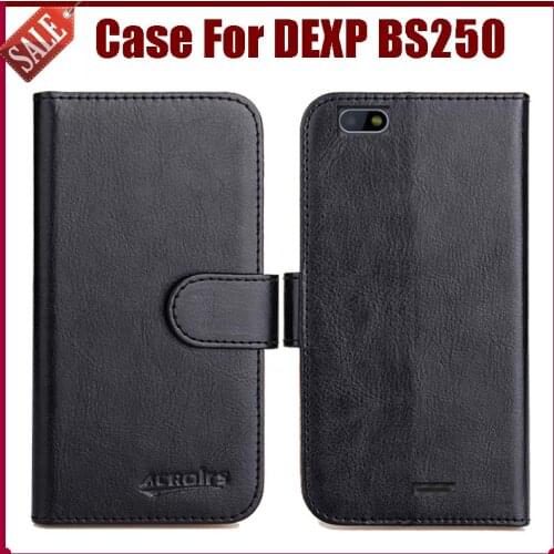Hot Sale! DEXP BS250 Case New Arrival 6 Colors High Quality Flip Leather Protective Cover For DEXP BS250 Case Phone Bag