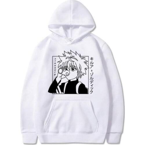 Cute Mens Hoodies Hunter X Hunter Men Women Pullovers Hoodies Sweatshirts Killua Zoldyck Hisoka 90s Anime Hoody Streetwear Tops