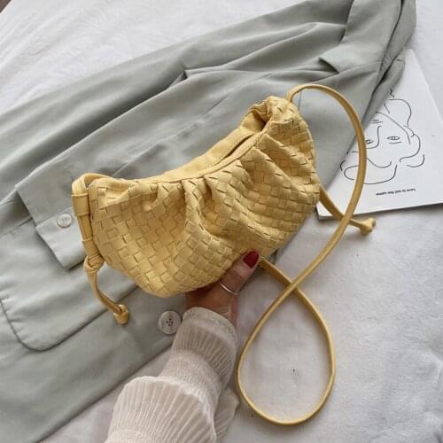 Mini Crossbody Bag Classic Leather Weave Small Shoulder Bag Solid Color Handbags and Purses Women 2020 Fashion Clutches