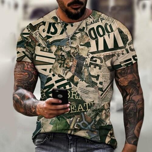3D printing mens T-shirts, exquisite abstract patterns, street fashion hot-selling items, T-shirts best-selling