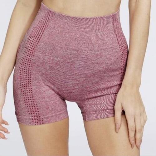 NORMOV Seamless Women Shorts Solid Fitness High Waist Push Up Dot Spandex Workout Shorts Casual Fitness Shorts Feminina