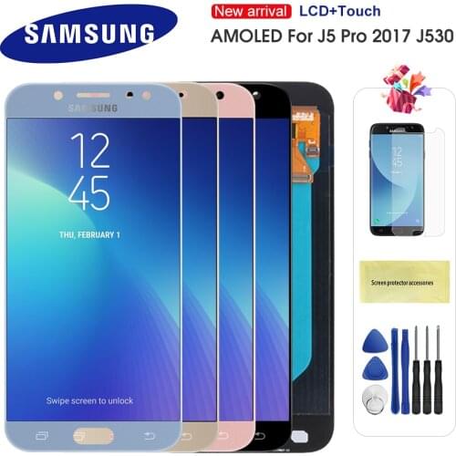 Original LCD For Samsung Galaxy J5 2017 J530 J530F LCD Display Touch Screen Digitizer Assembly lcd for J5 Pro 2017 AMOLED LCD