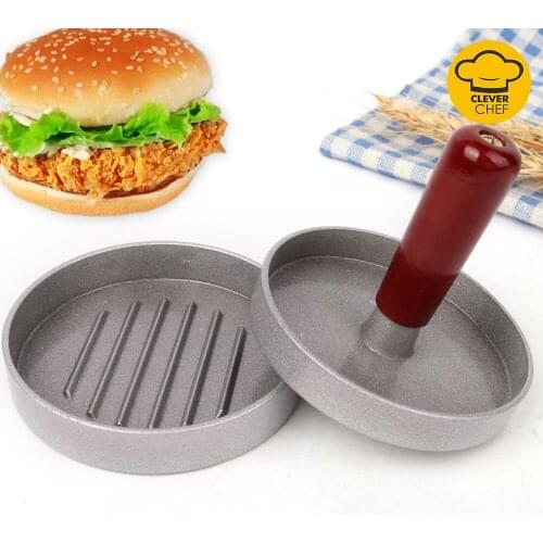 Aluminum Alloy Burger Press Manual Patties Press Hamburger Mold Kitchen Gadgets Cooking Tools