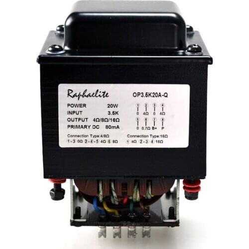 Raphaelite OP 3.5K 20AQ transformer for EL34 6L6 KT66 fully coupled single-ended output