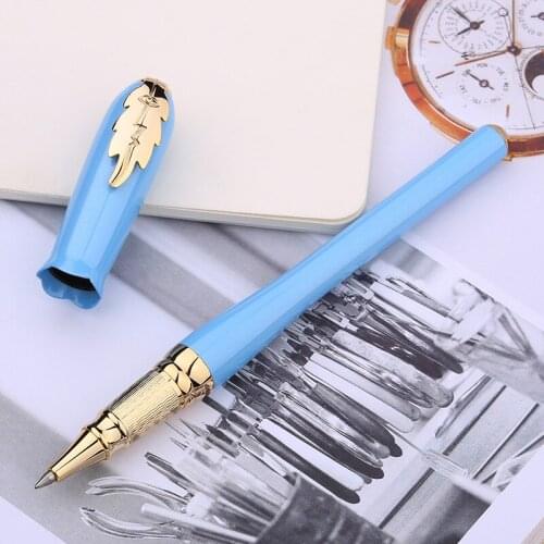 Picasso 986 Greek Irene Pimio Rollerball Pen Female Gift Sky Blue Bud Cap Leaf Clip Office Signature Homework Exam Writing