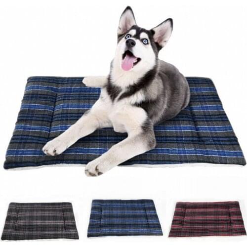 S-XL Winter Pet Bed Mat Warm Thickened 100*70CM Sleeping Cover Puppy Blanket For Small Medium Large Dogs Cushion Soft Cat House
