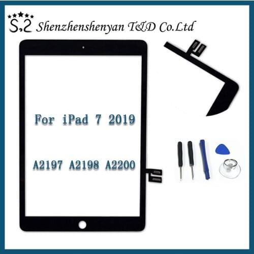 For iPad 2019 10.2 Touch Screen For iPad 7 Screen Digitizer Glass Sensor Touchscreen For iPad 10.2 Panel A2197 A2198 A2200
