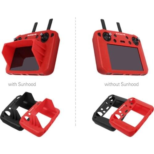 Silicone Case Protective Cover With Sunhood Durable Shockproof Skin Protective Case for DJI Mavic 2 Smart Remote Controller