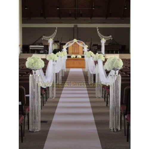 Wedding Aisle crystal pillars flower vase road leads Wedding Centerpiece Event Props