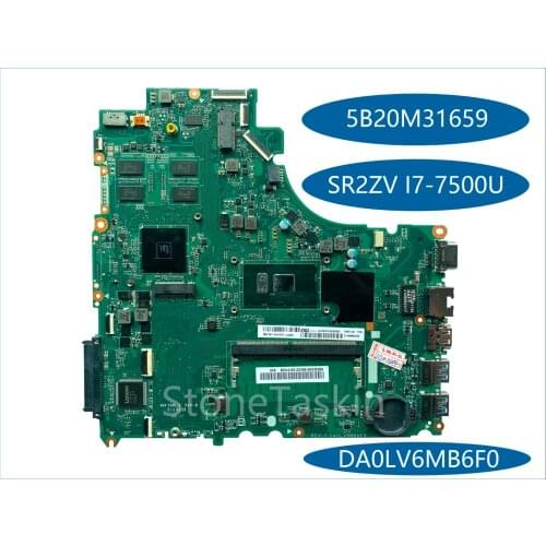 High quality 5B20M31659 for Lenovo Ideapad V310-15ISK Laptop Motherboard DA0LV6MB6F0 SR2ZV I7-7500U 100% Tested