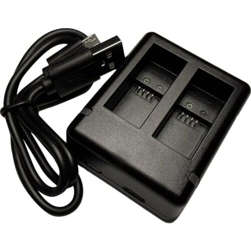 Double Port Slot Battery Charger for Gopro 9 Black Sport Camera Accessory with USB Cable for Travel