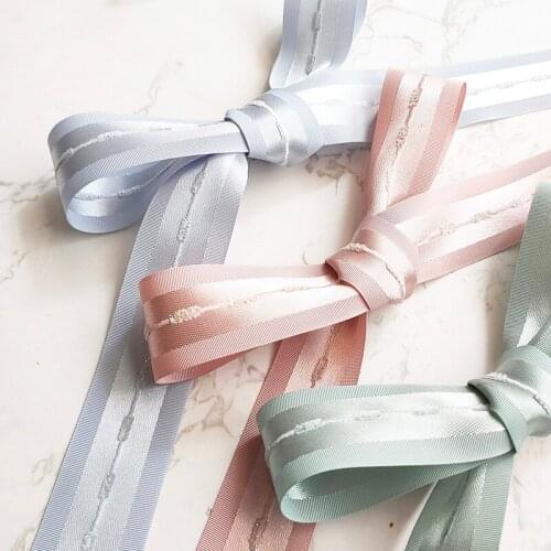 10 Yards yellow Pink Tulle Ribbon Roll With Wave Edge For Gift Packing Crafts Hair bows DIY Wrapping Flower Voile Ribbon 20mm