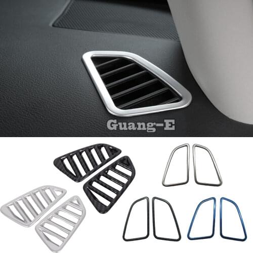 For Nissan Terra 2018 2019 2020 Car Body Stick Front Air Conditioning Outlet Vent Interior Garnish Cover Frame Lamp Trim 2pcs
