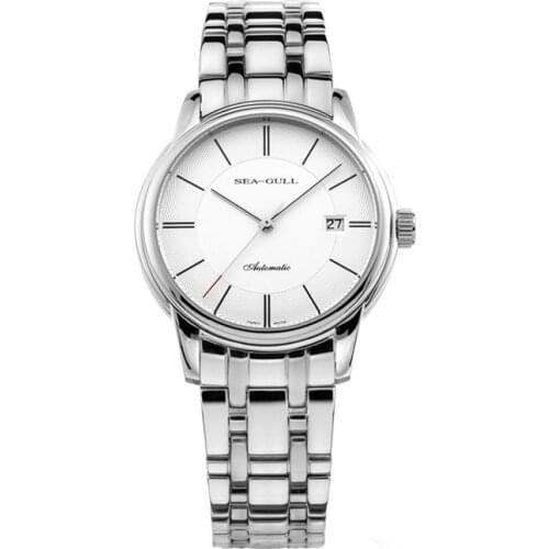 Seagull watch ladies automatic mechanical watch calendar 50 meters waterproof leather buckle sapphire ladies watch D816.405L
