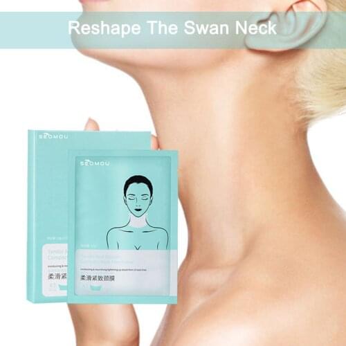 SEOMOU 5Pcs/Box Anti-wrinkle Neck Patches Hydrating Collagen Neck Patch Anti-Wrinkle Anti-Aging Neck Pad Stickers