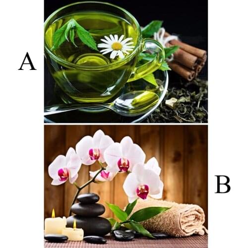 5D DIY Diamond Painting Flower Cross Stitch Pink Calla Stone Candle Needlework Home Decorative Full Square Diamond Embroidery