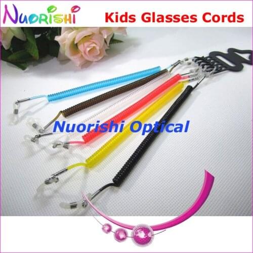 6pcs Kids 6 Colors Plastic Spring Sunglass Eyewear Glasses Eyeglass Cord Chain Lanyard free shipping L600