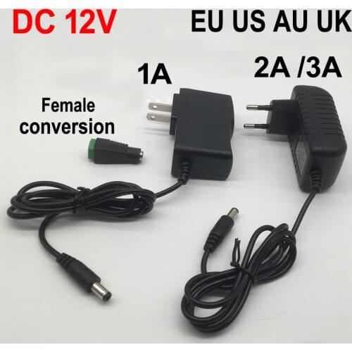 AC 110V 220V to DC 12V 1A 2A 3A Transformer Power Supply LED Driver Adapter 12 Volt 12 V Converter Charger For LED Strip Lights