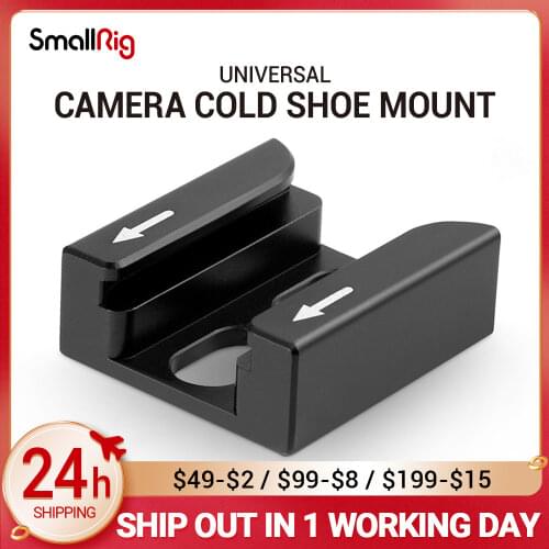 SmallRig Camera Photo Accessories Cold Shoe Adapter with Two 1/4" Thread Holes for Flash Light Monitor Microphone Attach - 1960
