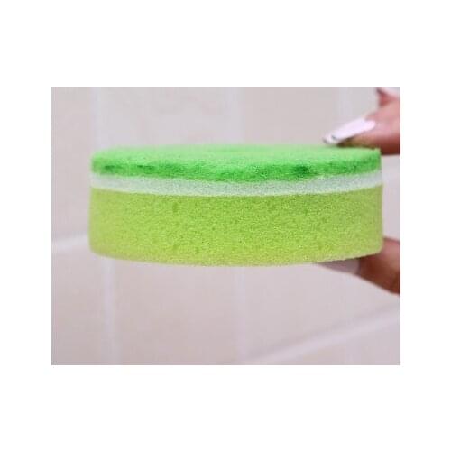 BF020 Creative sponge wipe double-sided cleaning sponge brush wash bowl 9cm 5pcs/pack