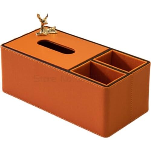 Household decorative tissue box light luxury vase living room dining table multifunctional storage paper suction box