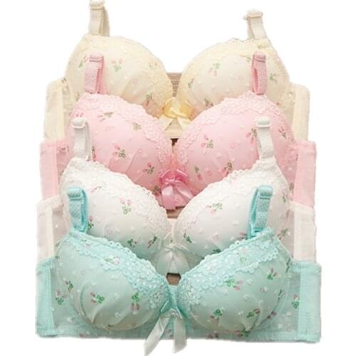Bras for teenagers training bra for kids Cute bow and comfortable Underwear for girls Made of cotton