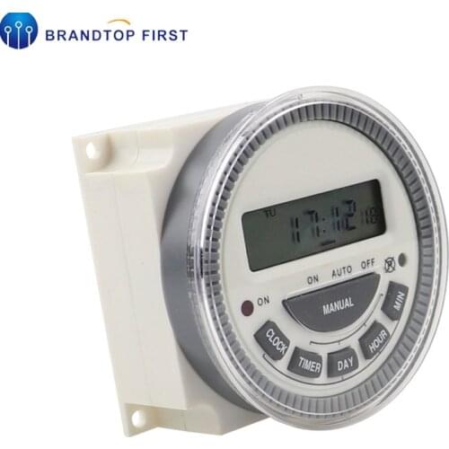 Digital Timer Switch TM619 12v 24v 110v 220V 16A Weekly Programmable Time Switch Relay LCD Timer Hour Minute Count