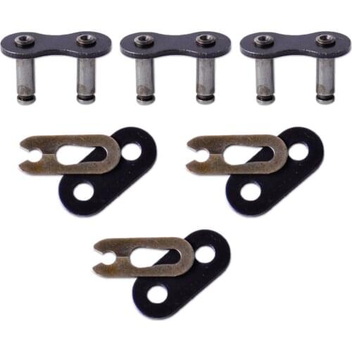 DWCX 3 Set 415 Chain Master Link Set Kit Fit for 80cc 2 Stroke Motorized Bicycle Bike Fit For Bobber Yamaha Kawasaki Suzuki
