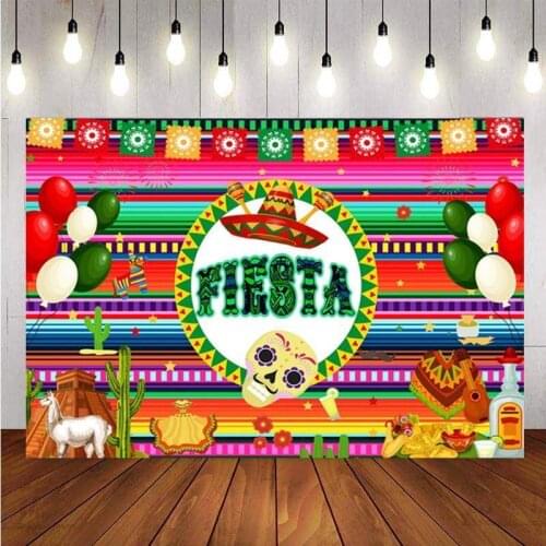 Photography Background Mexican Fiesta Birthday Party Event Colour Flower Photo Backdrop Decor Supplier