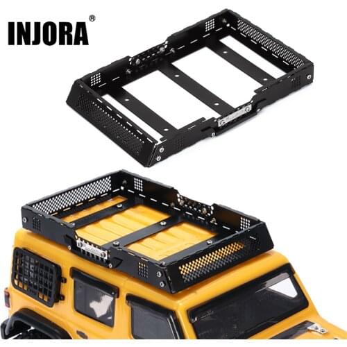 INJORA Metal Luggage Roof Rack Carrier for 1/24 RC Crawler Car Axial SCX24 AXI00002T1 AXI00002T2 2019 Jeep Wrangler JLU CRC
