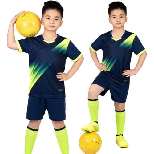 Custom Kids Soccer jerseys sets boys girl football uniform 2021 Football jersey Sportswear soccer Kids Joursey Sport set socks