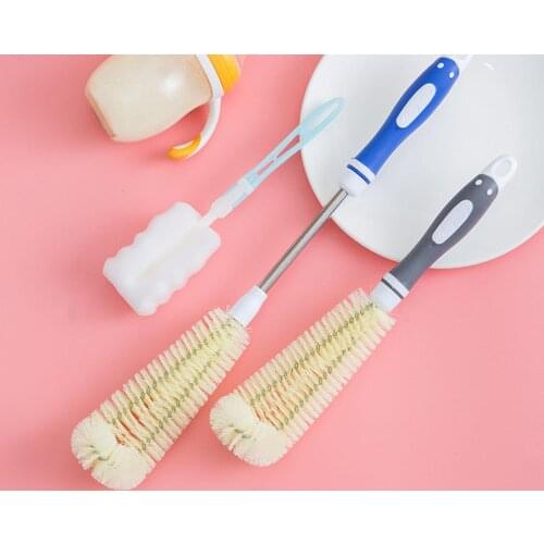 Multifunctional Long Handle L Shaped Cup Bottle Cleaning Brush Kitchen Gadget Cleaning Brushes