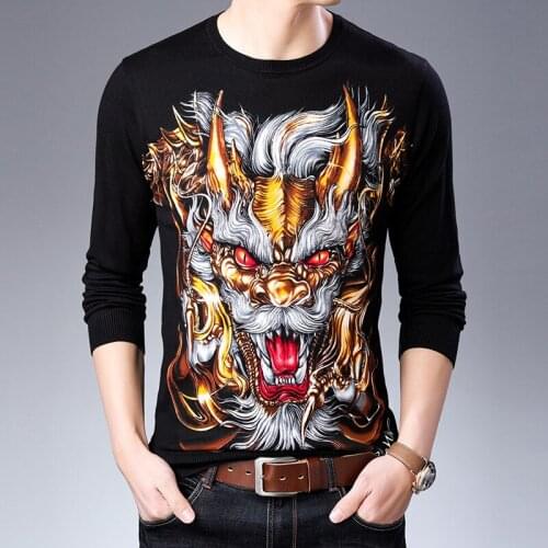 Fashion Korean Men Clothing Spring Sweater Print Sweater Pull Homme Jerseys Hombre Invierno Jersey Navidad Hombre Hırka Erkek