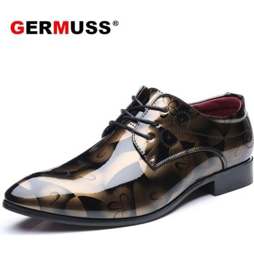 New Autumn Patent Leather Oxfords Shoes For Men Dress Shoes mens official Business Formal Shoes Pointed Toe Wedding Plus Size50