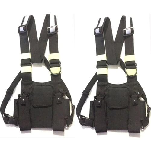 Harness chest Front Pack Pouch Vest Rig Carry radio ham Holder for Baofeng UV-5R UV-82 UV-9R TYT Tactical Walkie Talkie Case