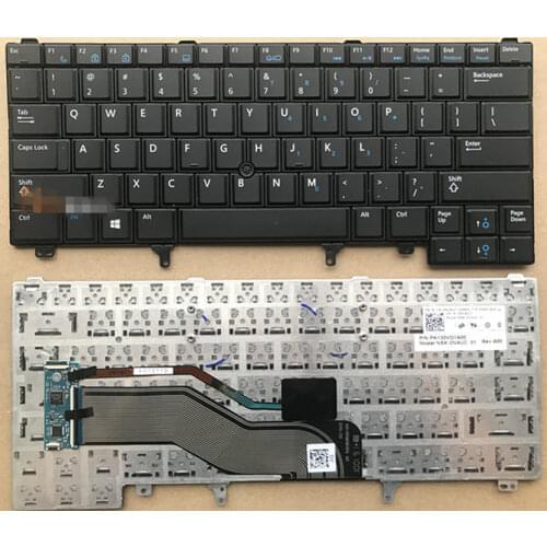 New for DELL Latitude E6220 E6230 E6320 E6420 US keyboard with point NO-backlit