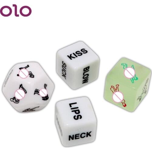 OLO 4 pcs/set Sex Dice Cheap 12 Sides Erotic Toys Humour Gambling Adult Games Sex Toys for Couple