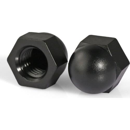 Spot wholesale black white nylon plastic ball nut cap nut M3-M12 25PCS