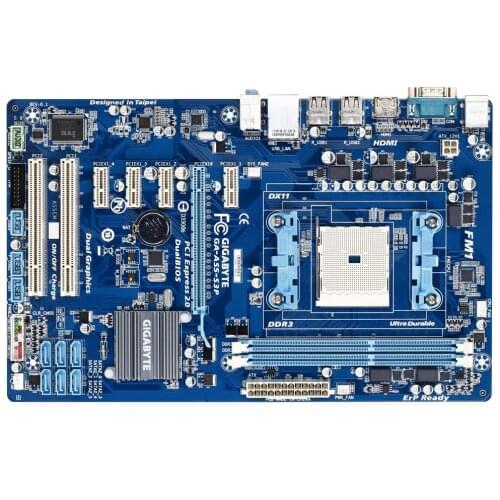 Original motherboard Gigabyte GA-A55-S3P Socket FM1 DDR3 A55-S3P USB2.0 32GB SATA II A55 Desktop motherboard Free shipping