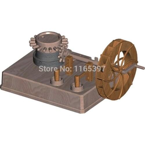 Teenage children kids scientific science educational models experimental toy materials water mill waterweel