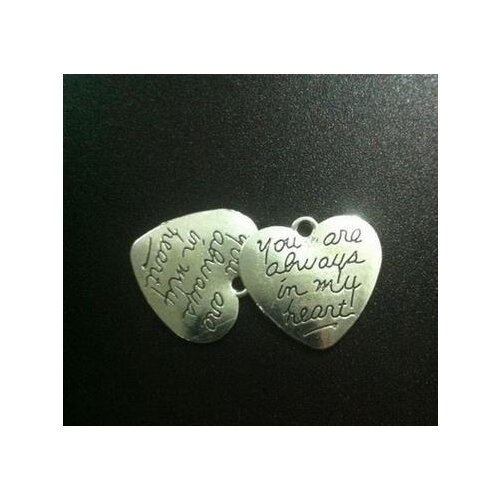 Zinc alloy pendant jewelry accessories diy handmade material charms Small peach heart pendant