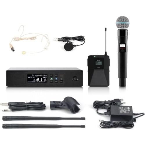 Professional wireless microphone UHF outdoor stage singer performance high fidelity wireless microphone