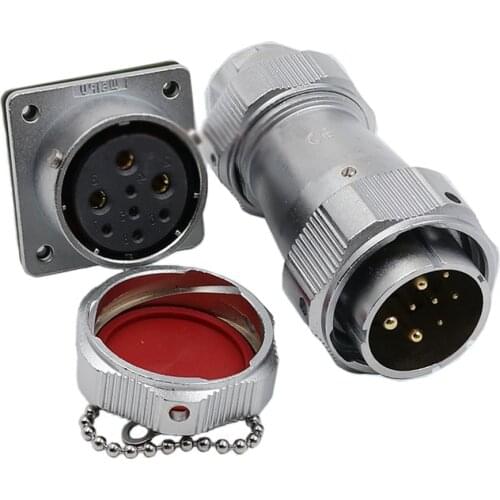 WY32 TE+ZE M32 Industrial Bulkhead Aviation Connector 4Pin 6Pin 8Pin 10Pin 11Pin 12Pin 13Pin 19Pin Pin IP67 Waterpoof Connectors