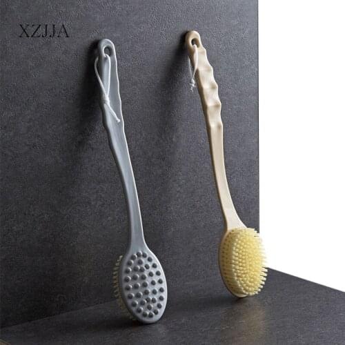 XZJJA Long Handle Bath Brush Shower Back Scrubber Rub Back Brush Exfoliating Health Care Massage Brush Bathroom Body Scrubber
